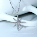 Personalisierte Pure Silver Star Halskette 925 Sterling